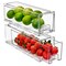 Sorbus 2 Pack Small Clear Stackable Pull-Out Drawers - Organization and Storage Containers for Kitchen, Pantry, Bathroom and More